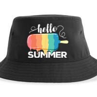 Sunny Beach Vacation Ice Cream Popsicle Hello Summer Sustainable Bucket Hat