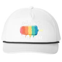 Sunny Beach Vacation Ice Cream Popsicle Hello Summer Snapback Five-Panel Rope Hat