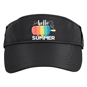 Sunny Beach Vacation Ice Cream Popsicle Hello Summer Adult Drive Performance Visor