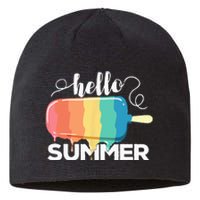 Sunny Beach Vacation Ice Cream Popsicle Hello Summer Sustainable Beanie