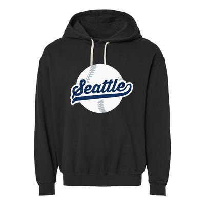 Seattle Baseball Vintage Pride Love City Garment-Dyed Fleece Hoodie