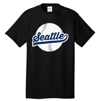 Seattle Baseball Vintage Pride Love City Tall T-Shirt