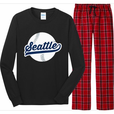 Seattle Baseball Vintage Pride Love City Long Sleeve Pajama Set