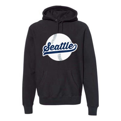 Seattle Baseball Vintage Pride Love City Premium Hoodie