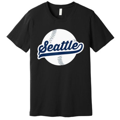 Seattle Baseball Vintage Pride Love City Premium T-Shirt