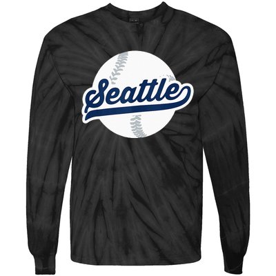 Seattle Baseball Vintage Pride Love City Tie-Dye Long Sleeve Shirt