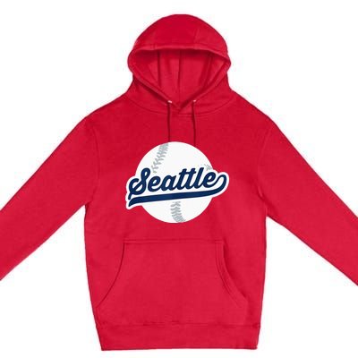 Seattle Baseball Vintage Pride Love City Premium Pullover Hoodie