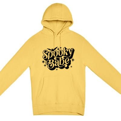 Spooky Babe Vibes Bat Halloween Premium Premium Pullover Hoodie