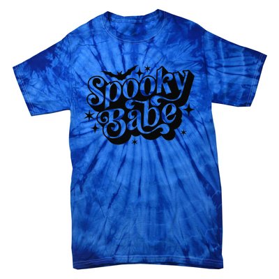 Spooky Babe Vibes Bat Halloween Premium Tie-Dye T-Shirt