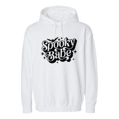 Spooky Babe Vibes Bat Halloween Premium Garment-Dyed Fleece Hoodie