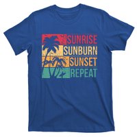 Summer Beach Vacation And Sunrise Sunburn Sunset Repeat Gift T-Shirt