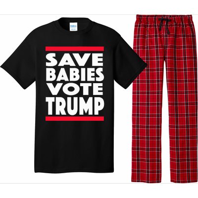 Save Babies Vote Trump Political Pro Life Anti Abortion 2020 Pajama Set