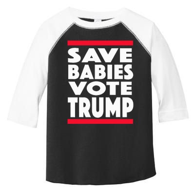 Save Babies Vote Trump Political Pro Life Anti Abortion 2020 Toddler Fine Jersey T-Shirt