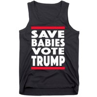 Save Babies Vote Trump Political Pro Life Anti Abortion 2020 Tank Top