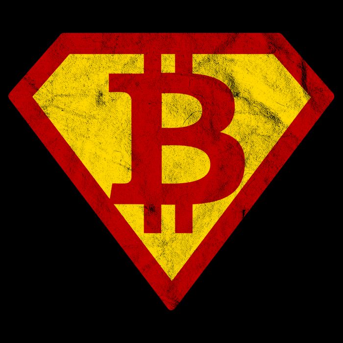 Super Bitcoin Vintage Drawstring Bag