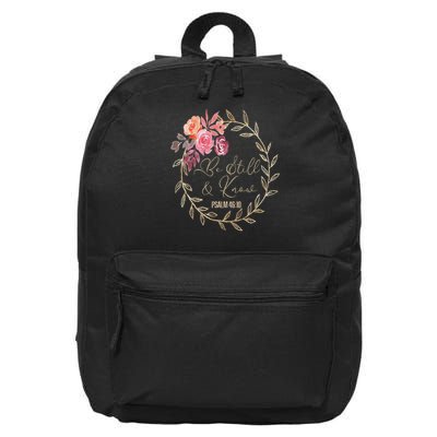 Scripture Bible Verse Be Still And Know That I Am God 16 in Basic Backpack