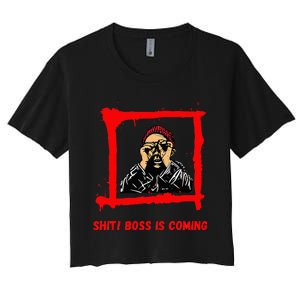 Sudden Boss Visit Panic Stay Cool Impress Succeed Women's Crop Top Tee