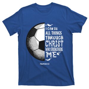 Soccer Bible Verse Christian Sayings Philippians T-Shirt