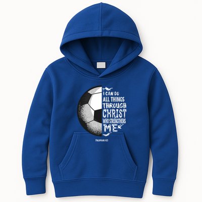 Soccer Bible Verse Christian Sayings Philippians Kids Hoodie