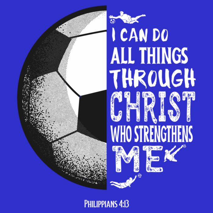 Soccer Bible Verse Christian Sayings Philippians Zip Tote Bag