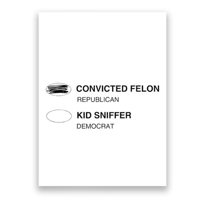 Sniffer Biden Vs Convicted Felon Ballot Paper Voting Poster