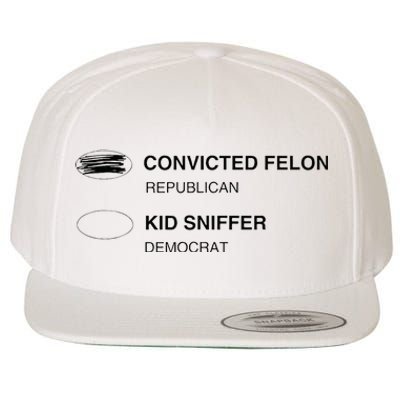 Sniffer Biden Vs Convicted Felon Ballot Paper Voting Wool Snapback Cap