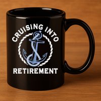 Sailing Boating Vacation Cruising Into Retirement Cruise 11oz C Handle Ceramic Mug