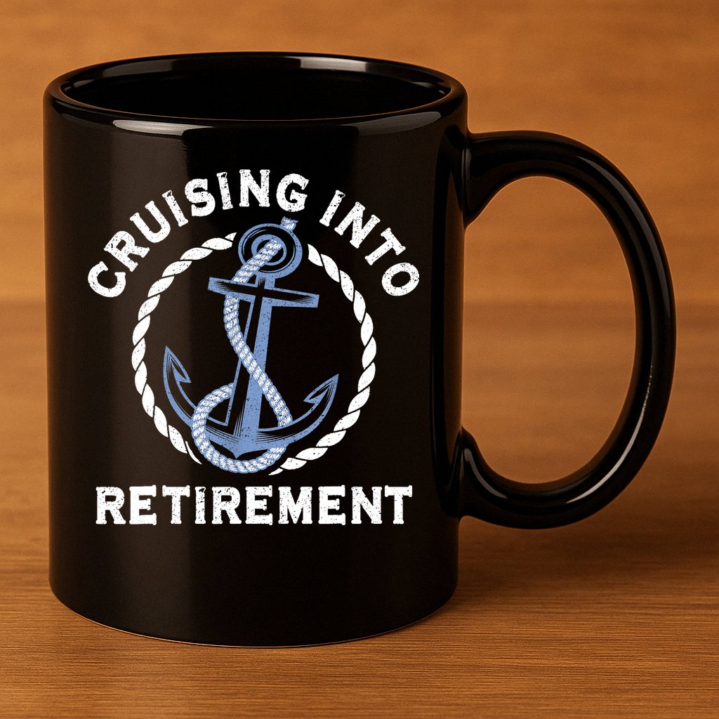 Sailing Boating Vacation Cruising Into Retirement Cruise 11oz C Handle Ceramic Mug