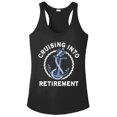 Sailing Boating Vacation Cruising Into Retirement Cruise Ladies PosiCharge Competitor Racerback Tank