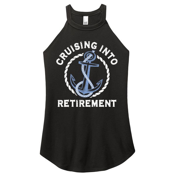 Sailing Boating Vacation Cruising Into Retirement Cruise Women's Perfect Tri Rocker Tank