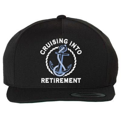 Sailing Boating Vacation Cruising Into Retirement Cruise Wool Snapback Cap
