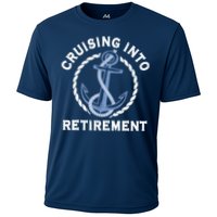 Sailing Boating Vacation Cruising Into Retirement Cruise Cooling Performance Crew T-Shirt