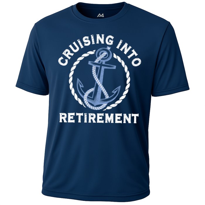 Sailing Boating Vacation Cruising Into Retirement Cruise Cooling Performance Crew T-Shirt