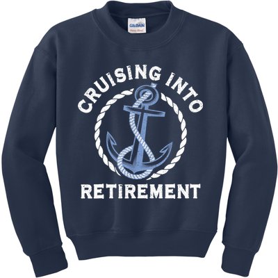 Sailing Boating Vacation Cruising Into Retirement Cruise Kids Sweatshirt