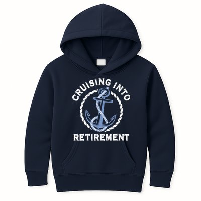 Sailing Boating Vacation Cruising Into Retirement Cruise Kids Hoodie