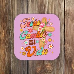 Spanish Bible Verse Christian Faith Jesus Cambio Mi Vida Coaster