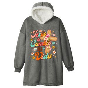 Spanish Bible Verse Christian Faith Jesus Cambio Mi Vida Hooded Wearable Blanket