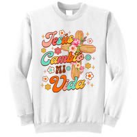 Spanish Bible Verse Christian Faith Jesus Cambio Mi Vida Sweatshirt