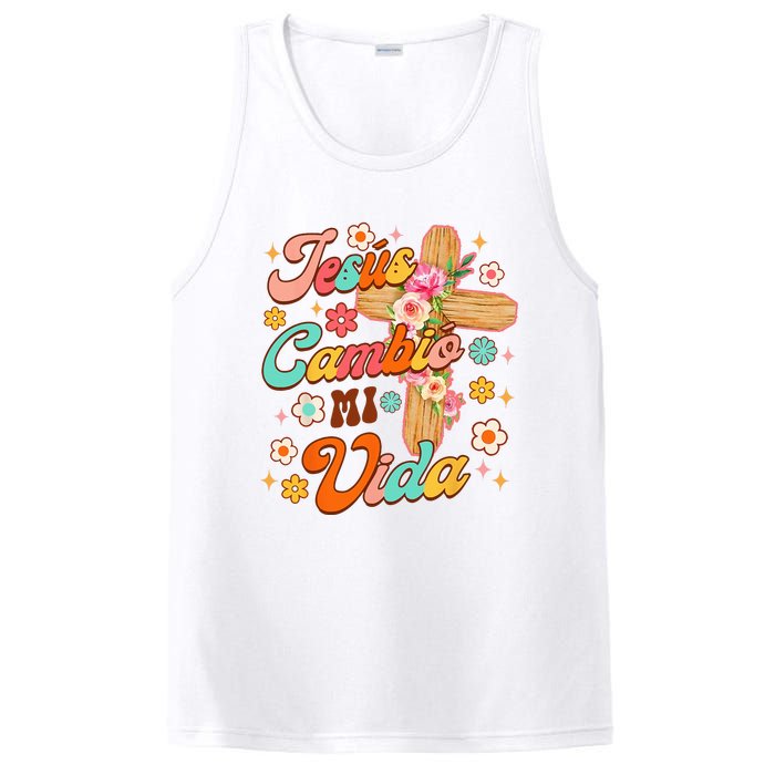 Spanish Bible Verse Christian Faith Jesus Cambio Mi Vida PosiCharge Competitor Tank