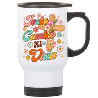 Spanish Bible Verse Christian Faith Jesus Cambio Mi Vida Stainless Steel Travel Mug