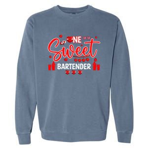 Sweet Bartender ValentineS Day Hearts Proud Job Team Lover Gift Garment-Dyed Sweatshirt