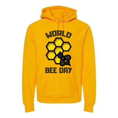 Save Bees World Bee Day Beehive Honey Premium Hoodie