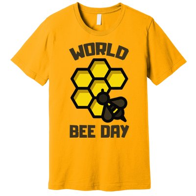 Save Bees World Bee Day Beehive Honey Premium T-Shirt