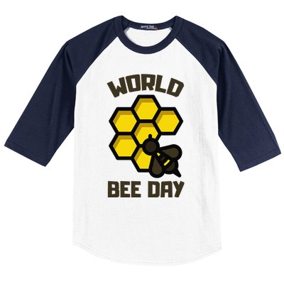 Save Bees World Bee Day Beehive Honey Baseball Sleeve Shirt