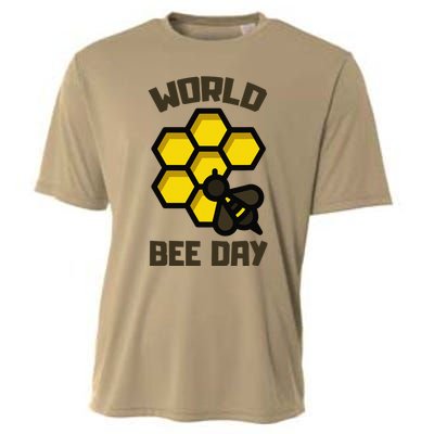 Save Bees World Bee Day Beehive Honey Cooling Performance Crew T-Shirt