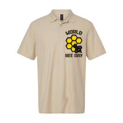 Save Bees World Bee Day Beehive Honey Softstyle Adult Sport Polo