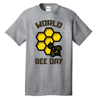 Save Bees World Bee Day Beehive Honey Tall T-Shirt