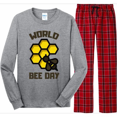 Save Bees World Bee Day Beehive Honey Long Sleeve Pajama Set