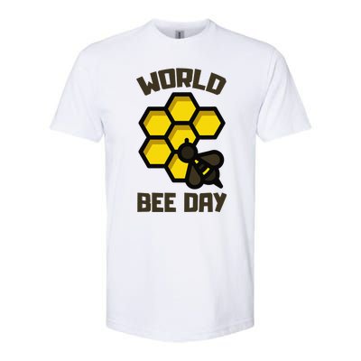 Save Bees World Bee Day Beehive Honey Softstyle CVC T-Shirt