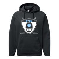 Shield Black Winter Sports Utah Hockey Club Gift Performance Fleece Hoodie